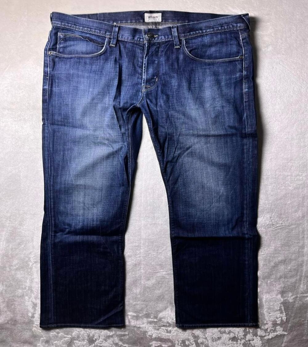 Hudson Clifton Denim Men's 36x32 Relaxed Bootcut Jeans Button Fly Stretch
